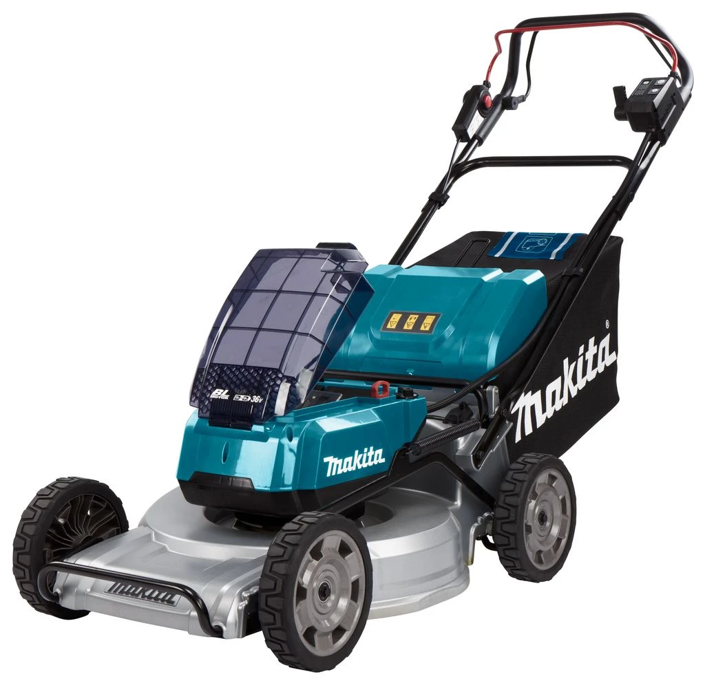 Makita DLM533PT4 36V (2x 18V) Li-Ion Accu Grasmaaier Set (4x 5.0Ah Accu) - 53cm - Zelfrijdend - Koolborstelloos - Afbeelding 2