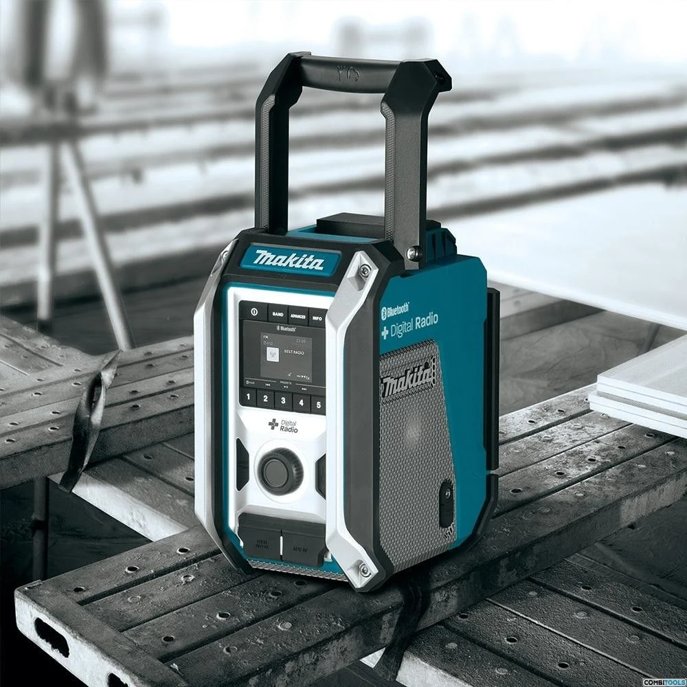 Makita DMR115 10,8-18V Li-Ion Accu Bouwradio - DAB+ - Bluetooth - Werkt Op Netstroom & Accu - Afbeelding 9