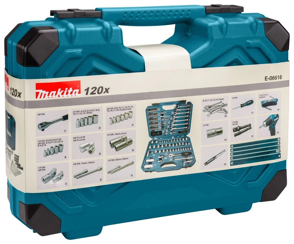 Makita E-06616 Gereedschapset In Koffer - 120-delig - Afbeelding 3