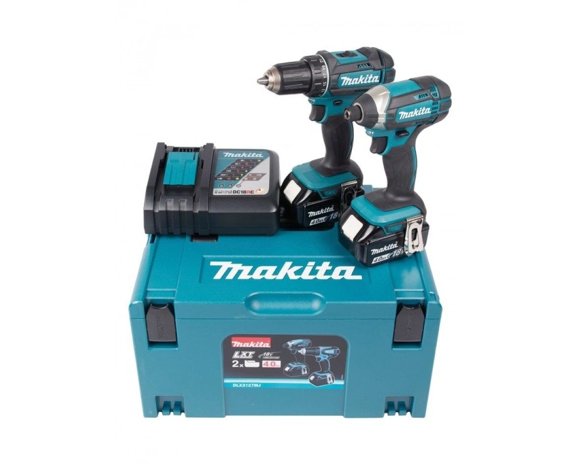 Makita DLX2127MJ 18V Li-Ion Accu Boor-/schroefmachine (DDF482) & Slagschroevendraaier (DTD152) Combiset (2x 4.0Ah) In Mbox