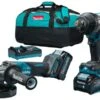 Makita DK0139G202 XGT 40V Max Li-Ion Accu Slagmoersleutel (TW001G) & Haakse Slijper (GA005G) Combiset (2x 4.0Ah Accu) In Tas