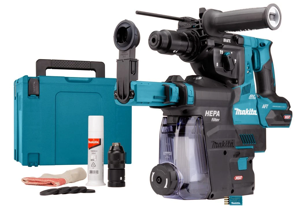 Makita HR002GM204 XGT 40V Max Li-Ion Accu SDS-Plus Combihamer Set (2x 4,0Ah) Incl. Stofafzuigsysteem In Mbox - 2,9J - Koolborstelloos - Afbeelding 2