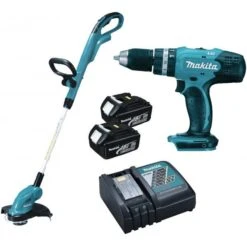 Makita DLX2114X1 18V LXT Li-Ion Accu Klopboor-/schroefmachine (DHP453) & Grastrimmer (DUR181) Combiset (2x 3.0Ah Accu)